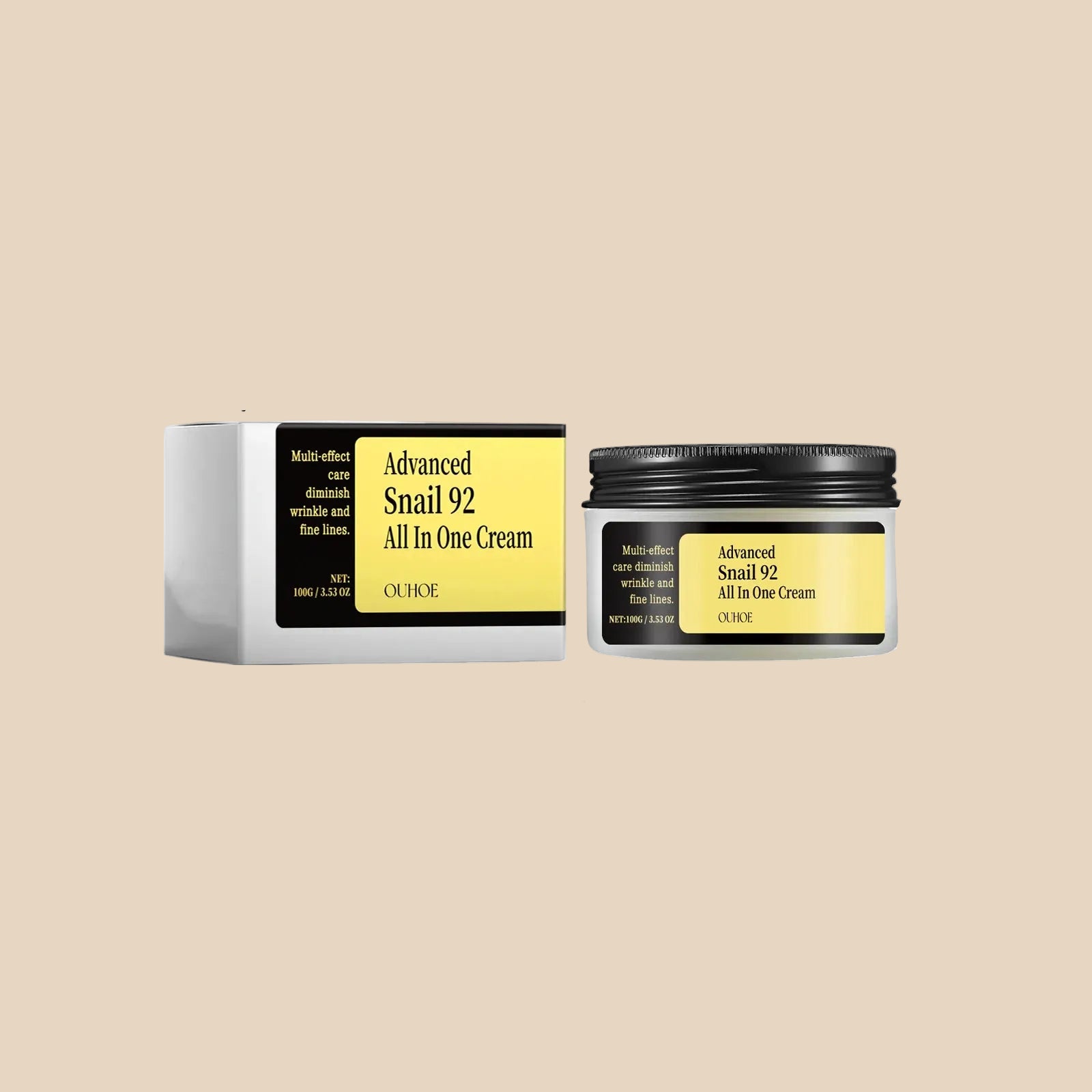 OUHOE Snail Mucin 92 Moisturizer (Smoothing Korean Facial Treatment)