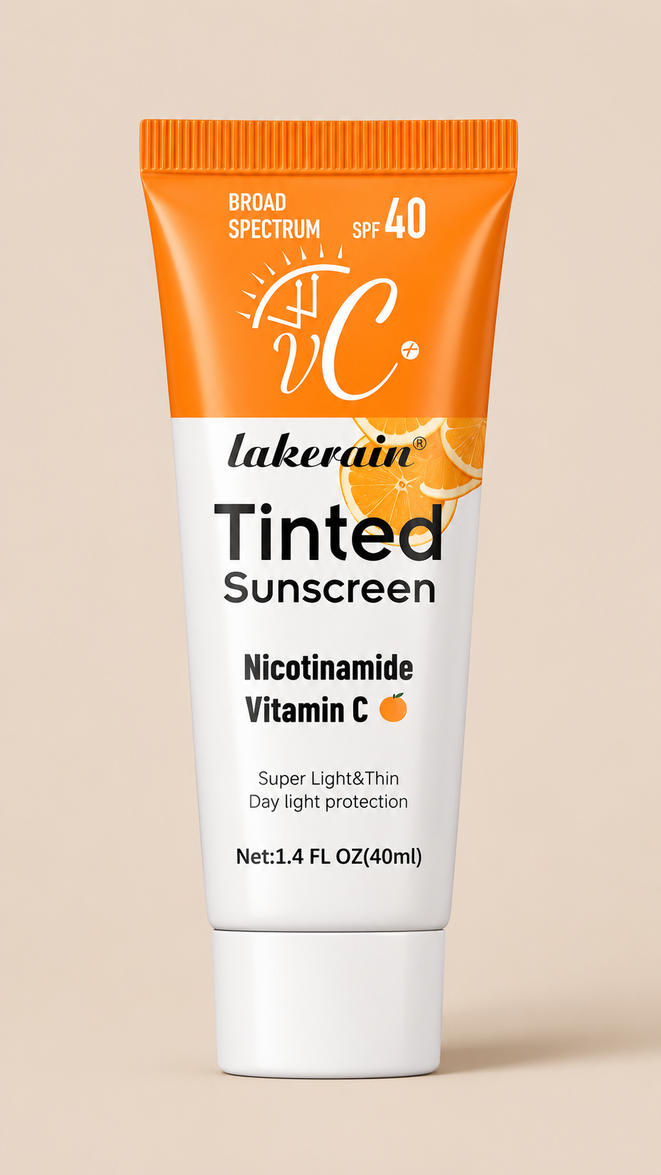 Lakerain SPF 40 Tinted Moisturizing Sunscreen with Vitamin C | 40 mL